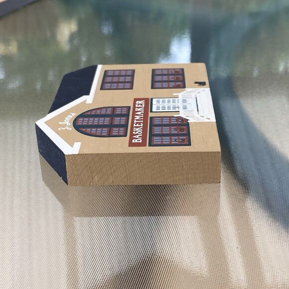 The Cat's Meow Z. JONES BASKETMAKER Wood Building  Shelf Sitter Liberty St. - Picture 4 of 6